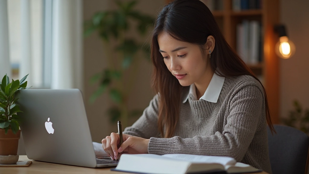 Студент готовится к сертификационному экзамену с учебными материалами